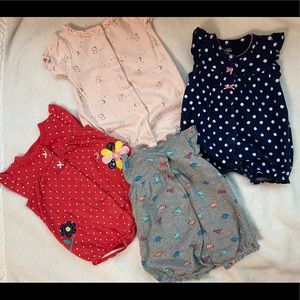 Carters 0-3 months One Piece Rompers baby girl